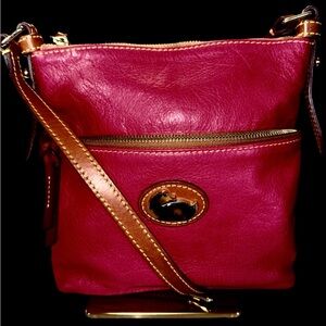 Dooney and Bouke Red Leather Crossbody Bag